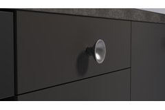 Knop tazza ø50x30 zamak mat ijzerkleur